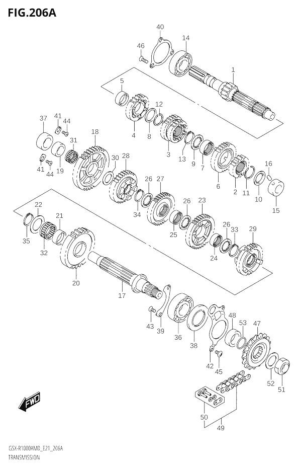 TRANSMISSION POUR GSX R 1000 RGSX R1000RA M0 GSX R1000RZA M0 2020