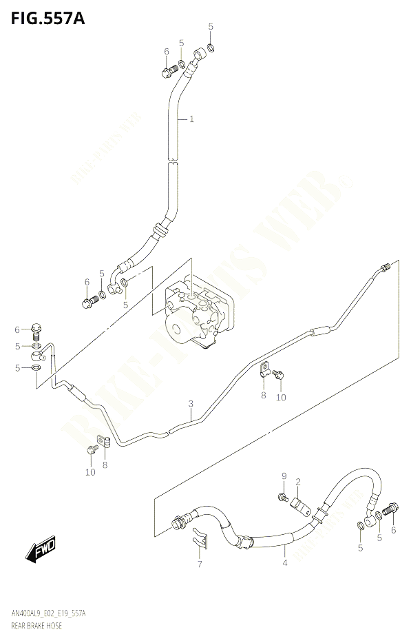 DURITE DE FREIN ARRIERE POUR SUZUKI BURGMAN 400 2019 POUR BURGMAN 400 AN400A L9 