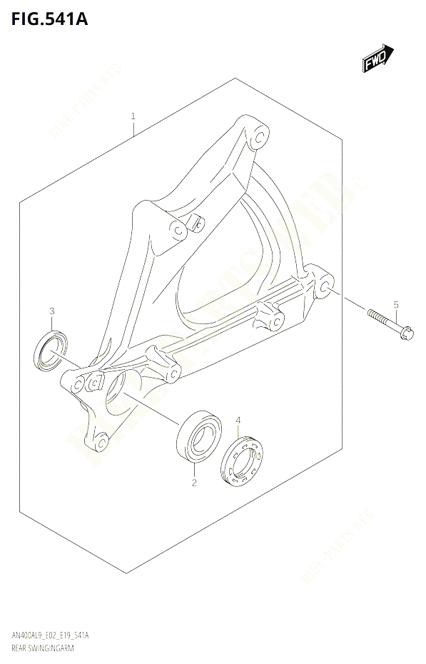 BRAS OSCILLANT ARRIERE POUR SUZUKI BURGMAN 400 2019 POUR BURGMAN 400 AN400A L9 