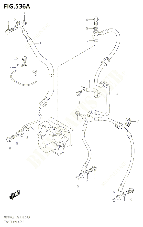 DURITE DE FREIN AVANT POUR SUZUKI BURGMAN 400 2019 POUR BURGMAN 400 AN400A L9 
