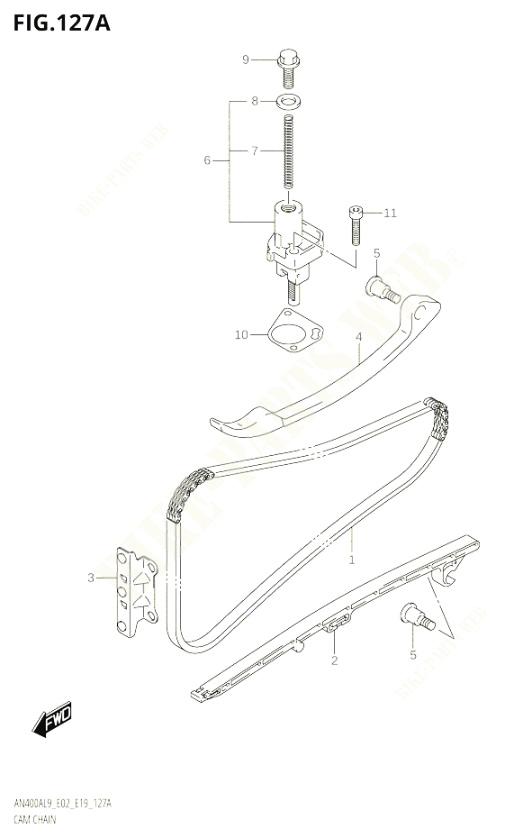 DISTRIBUTION POUR SUZUKI BURGMAN 400 2019 POUR BURGMAN 400 AN400A L9 