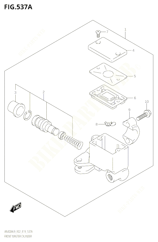MAITRE CYLINDRE AVANT POUR SUZUKI BURGMAN 400 2019 POUR BURGMAN 400 AN400A L9 