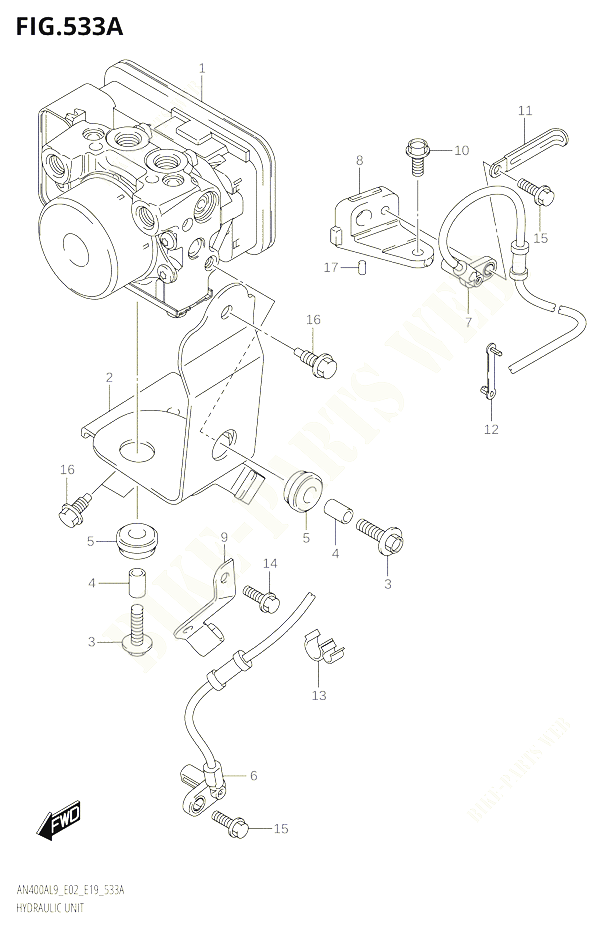 SYSTEME ABS POUR SUZUKI BURGMAN 400 2019 POUR BURGMAN 400 AN400A L9 