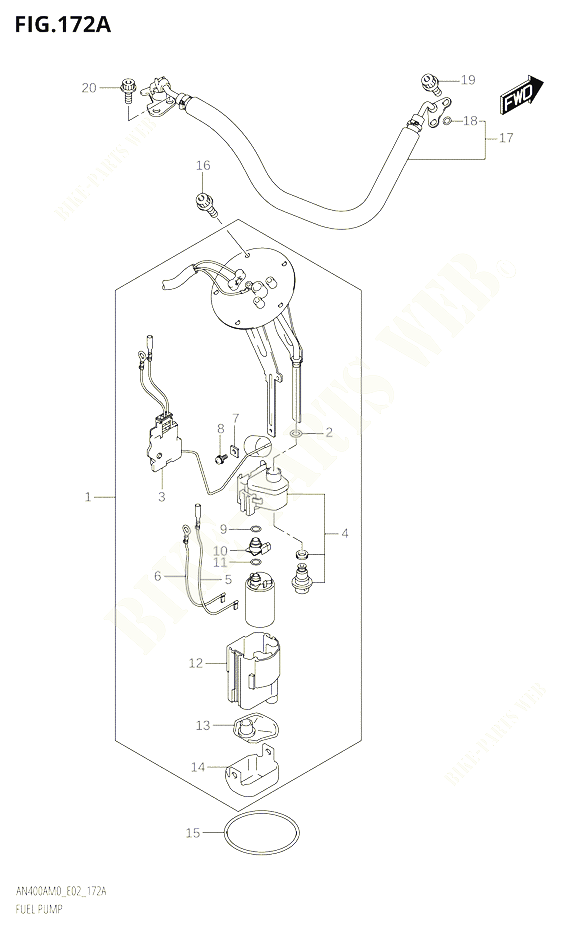 POMPE A ESSENCE POUR SUZUKI BURGMAN 400 2020 POUR BURGMAN 400 AN400A M0 