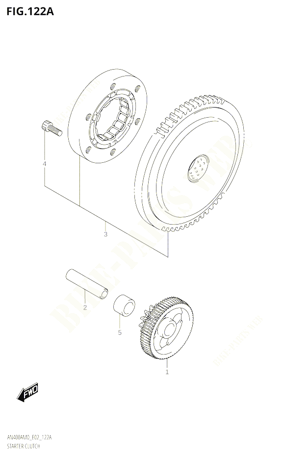 ROUE LIBRE DE DEMARREUR POUR SUZUKI BURGMAN 400 2020 POUR BURGMAN 400 AN400A M0 