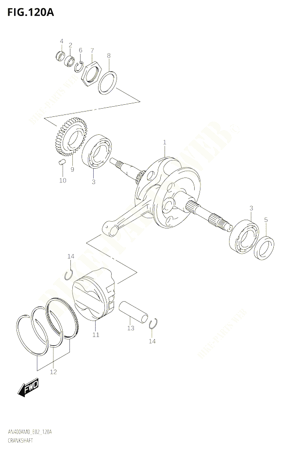 VILEBREQUIN POUR SUZUKI BURGMAN 400 2020 POUR BURGMAN 400 AN400A M0 