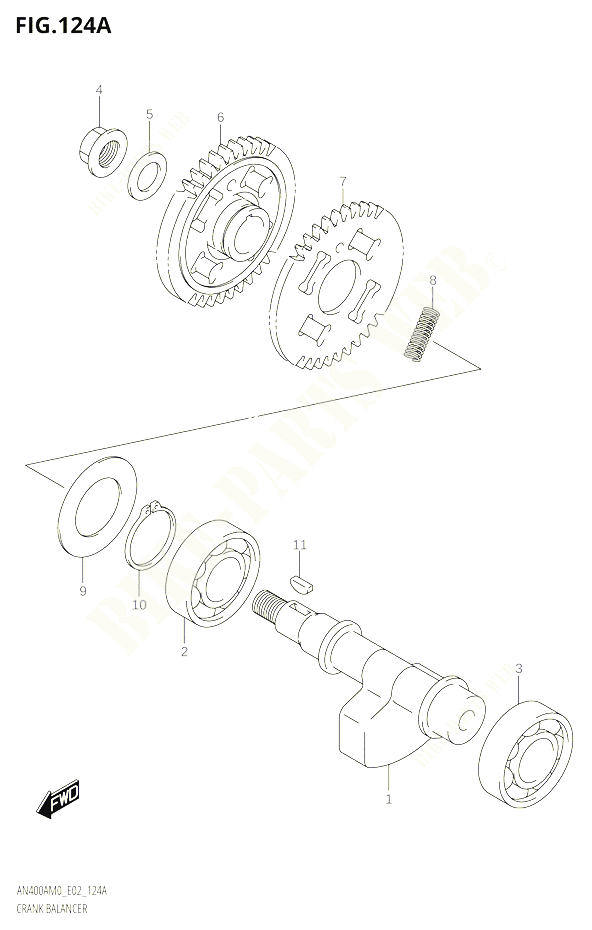 BALANCIER POUR SUZUKI BURGMAN 400 2020 POUR BURGMAN 400 AN400A M0 