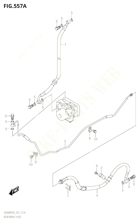 DURITE DE FREIN ARRIERE POUR SUZUKI BURGMAN 400 2020 POUR BURGMAN 400 AN400A M0 