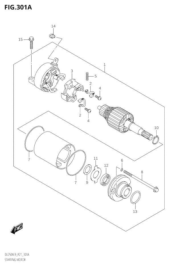 DEMARREUR POUR V STROM 250DL250A L9 2019