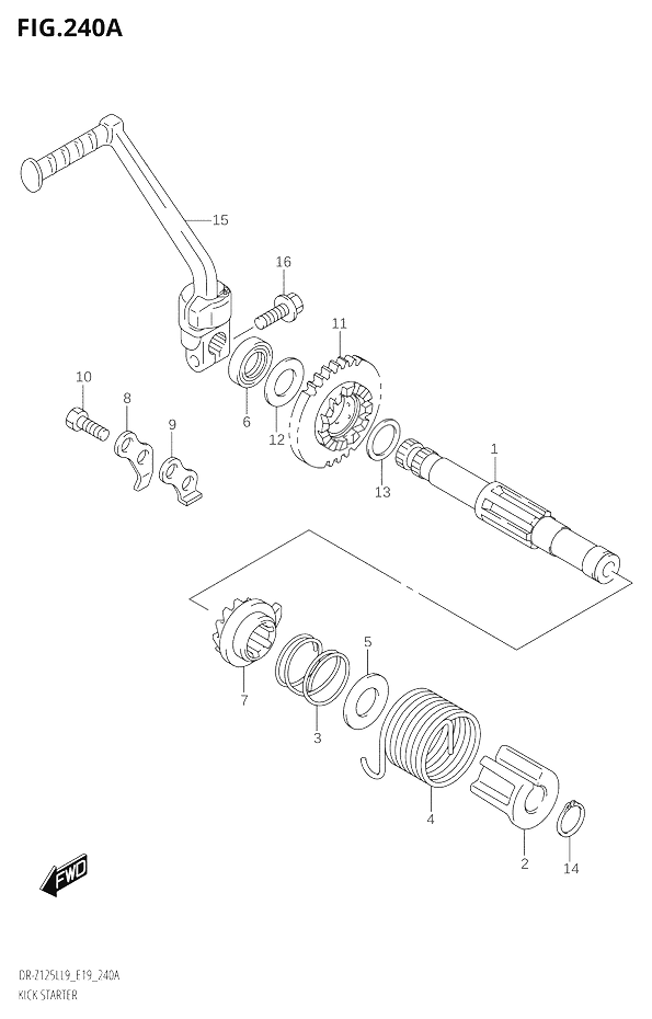 KICK POUR DR Z 125DR Z125L L9  2019