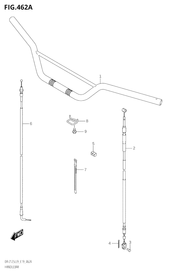 GUIDON POUR DR Z 125DR Z125L L9 2019