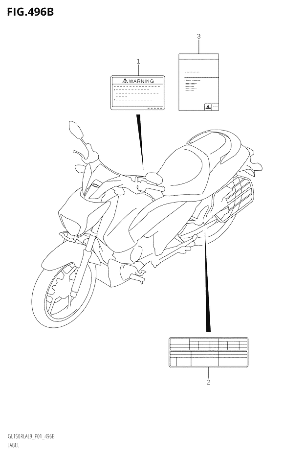 ETIQUETTE POUR INTRUDER 150GL150RLA L9 2019