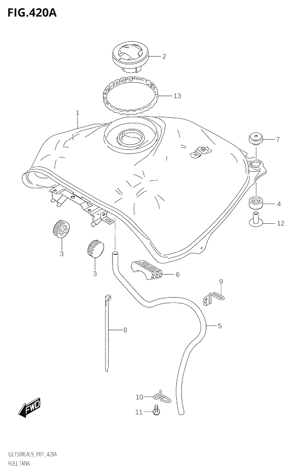 RESERVOIR DESSENCE POUR INTRUDER 150GL150RLA L9 2019