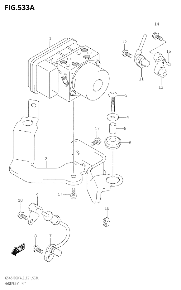 SYSTEME ABS POUR GSX S 1000 F 78KWGSX S1000FAUF L9 2019