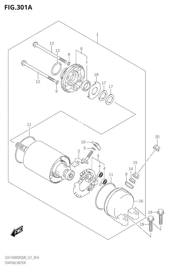 DEMARREUR POUR KATANA 1000GSX S1000SRQ L9 2019