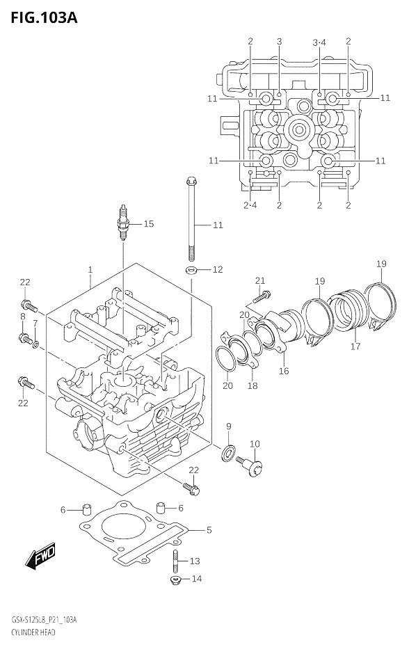 CULASSE POUR GSX S 125GSX S125MLX L8 2018