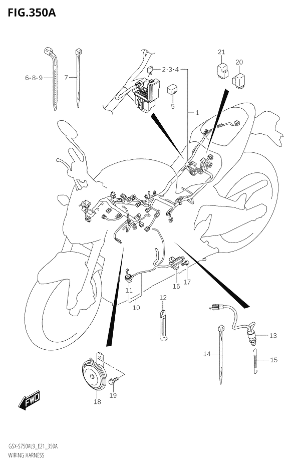 FAISCEAU ELECTRIQUE POUR GSX S 750GSX S750A L9 2019