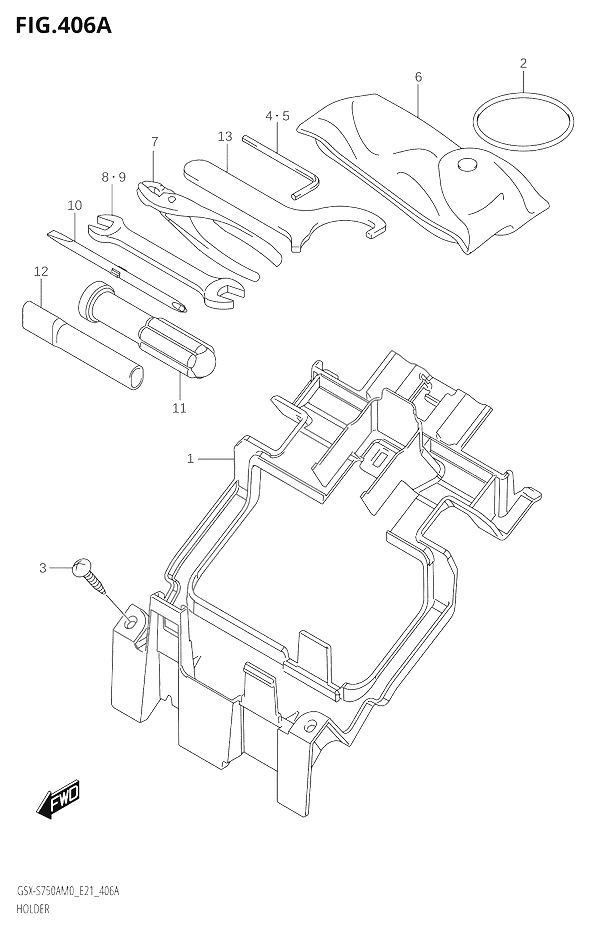 SUPPORT POUR GSX S 750GSX S750A M0 2020