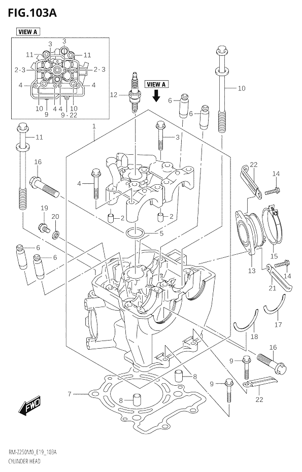 CULASSE POUR RM Z 250RM Z250 M0 2020