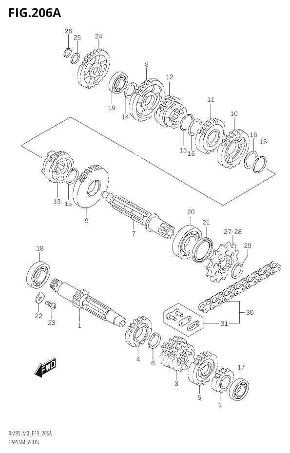 TRANSMISSION POUR RM 85RM85L M0 2020