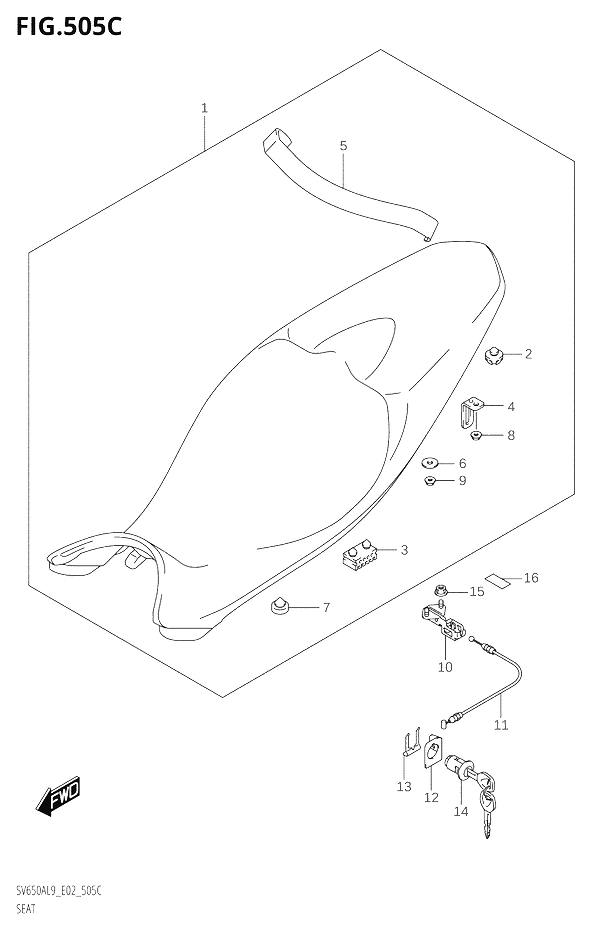 SELLE POUR SV 650 X SPECIAL EDITIONSV650XA L9 2019