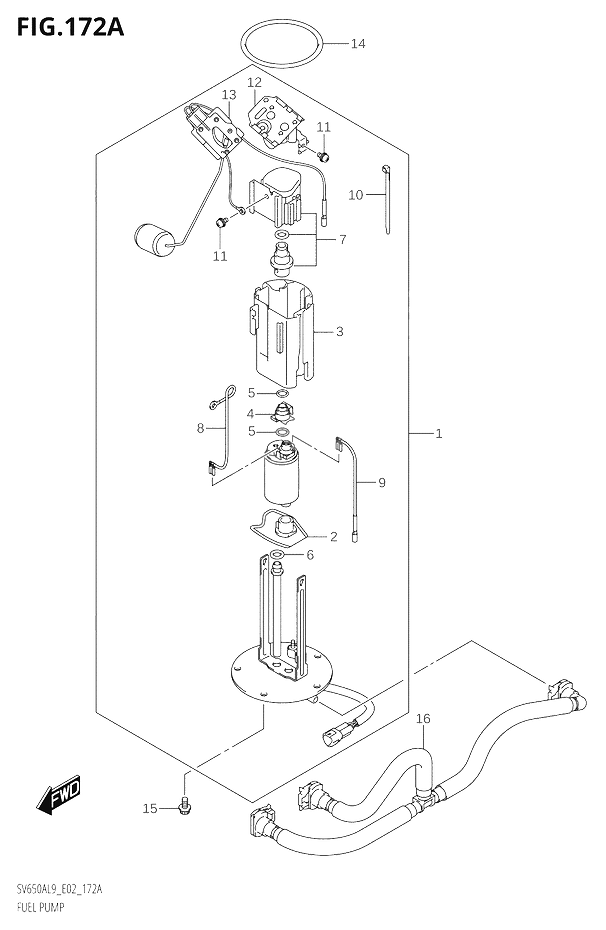 POMPE A ESSENCE POUR SV 650 X SPECIAL EDITIONSV650XA L9 2019