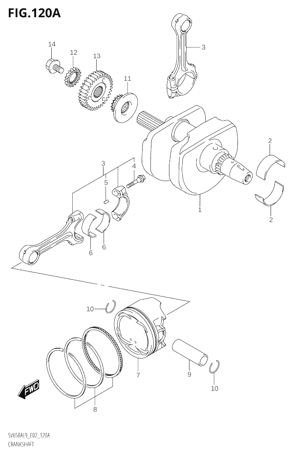 VILEBREQUIN POUR SV 650SV650A L9 2019