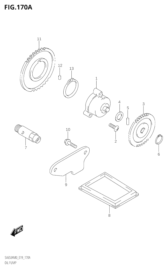 POMPE A HUILE POUR SV 650 SV 650 X SPECIAL EDITIONSV650A 2020