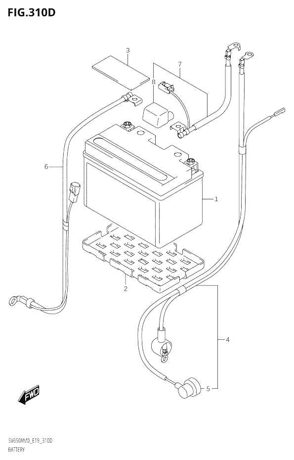 BATTERIE POUR SV 650 SV 650 X SPECIAL EDITIONSV650A 2020