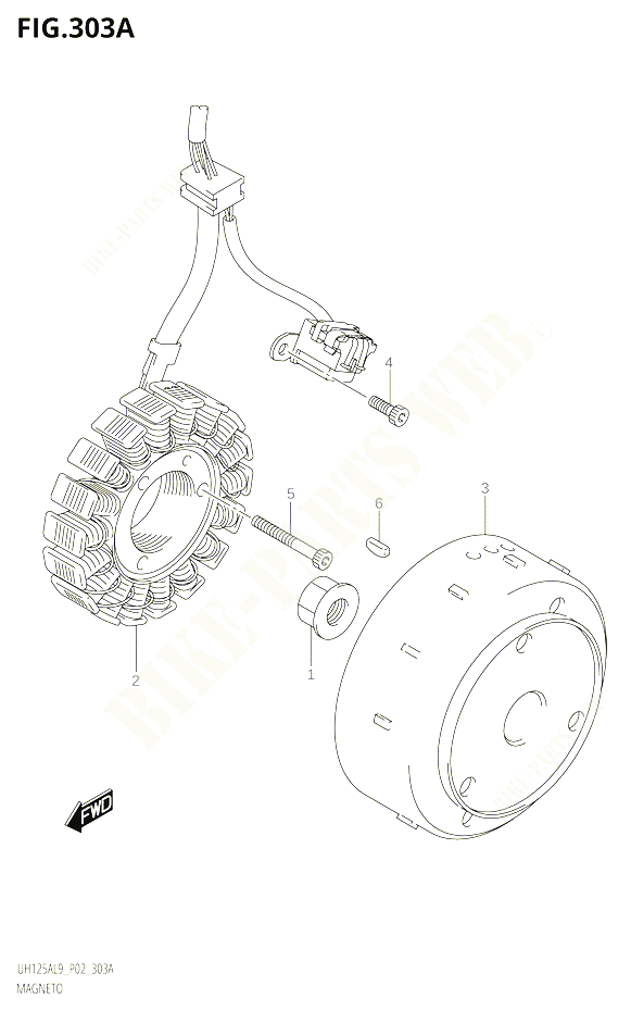 ALLUMAGE ROTOR STATOR POUR SUZUKI BURGMAN 125 2019 POUR BURGMAN 125 UH125A L9 