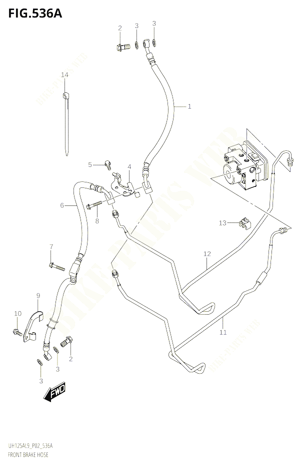 DURITE DE FREIN AVANT POUR SUZUKI BURGMAN 125 2019 POUR BURGMAN 125 UH125A L9 