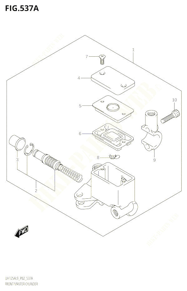 MAITRE CYLINDRE AVANT POUR SUZUKI BURGMAN 125 2019 POUR BURGMAN 125 UH125A L9 