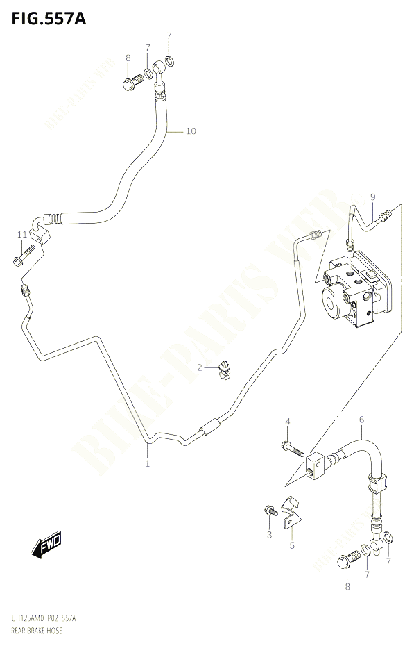 DURITE DE FREIN ARRIERE POUR SUZUKI BURGMAN 125 2020 POUR BURGMAN 125 UH125A M0 