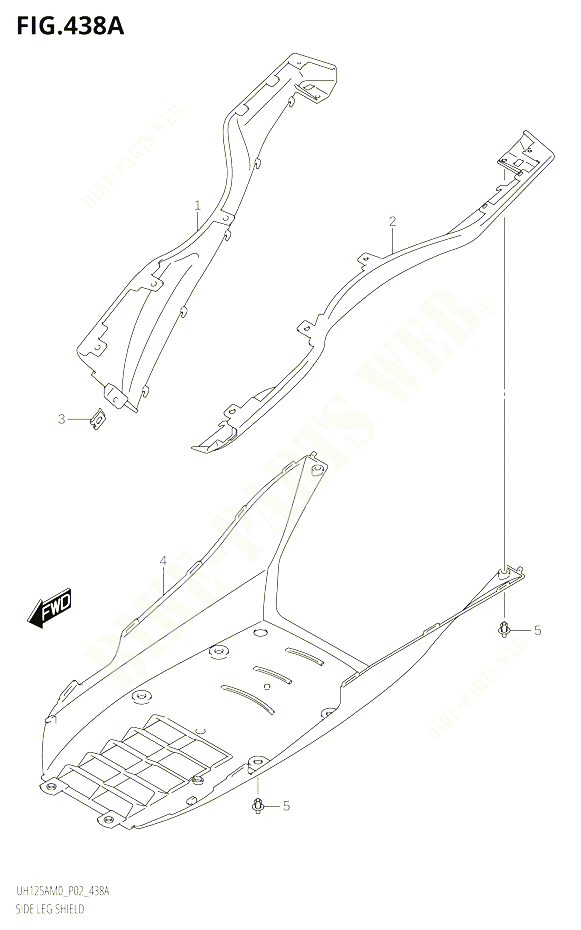 CARENAGES INFERIEUR POUR SUZUKI BURGMAN 125 2020 POUR BURGMAN 125 UH125A M0 