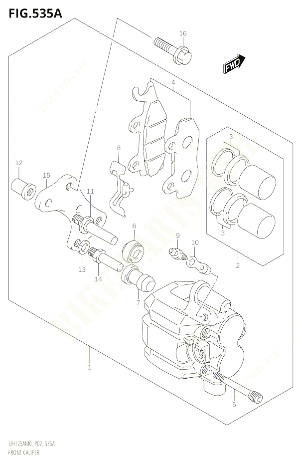 ETRIER DE FREIN AVANT POUR SUZUKI BURGMAN 125 2020 POUR BURGMAN 125 UH125A M0 