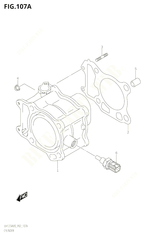 CYLINDRE POUR SUZUKI BURGMAN 125 2020 POUR BURGMAN 125 UH125A M0 