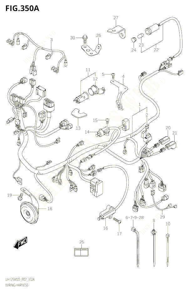 FAISCEAU ELECTRIQUE POUR SUZUKI BURGMAN 125 2020 POUR BURGMAN 125 UH125A M0 