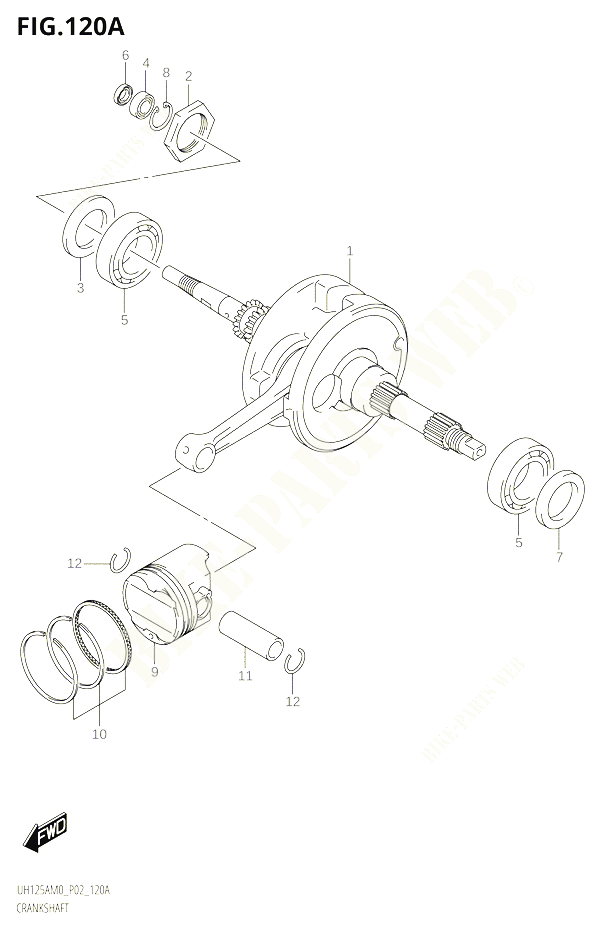 VILEBREQUIN POUR SUZUKI BURGMAN 125 2020 POUR BURGMAN 125 UH125A M0 