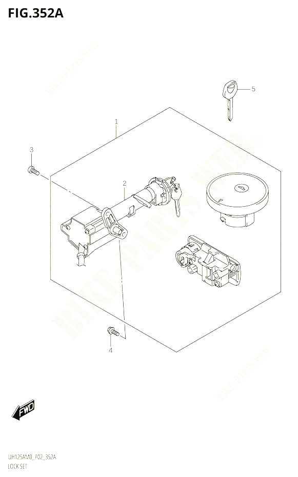 KIT SERRURE POUR SUZUKI BURGMAN 125 2020 POUR BURGMAN 125 UH125A M0 