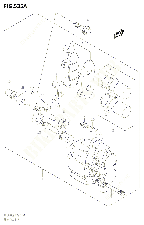 ETRIER DE FREIN AVANT POUR SUZUKI BURGMAN 200 2019 POUR BURGMAN 200 UH200A L9 
