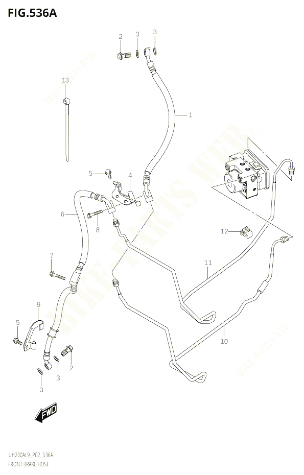 DURITE DE FREIN AVANT POUR SUZUKI BURGMAN 200 2019 POUR BURGMAN 200 UH200A L9 