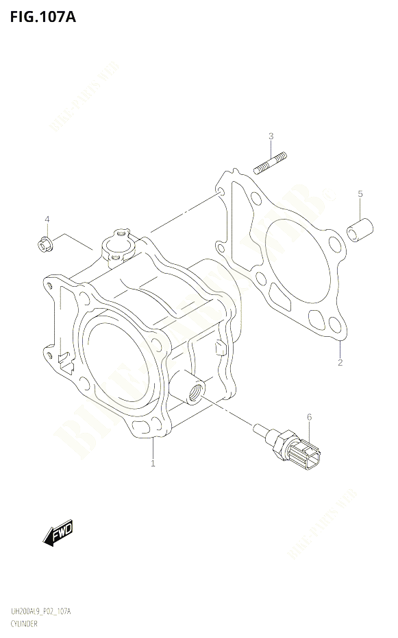 CYLINDRE POUR SUZUKI BURGMAN 200 2019 POUR BURGMAN 200 UH200A L9 