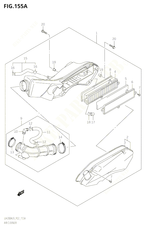 FILTRE A AIR POUR SUZUKI BURGMAN 200 2019 POUR BURGMAN 200 UH200A L9 