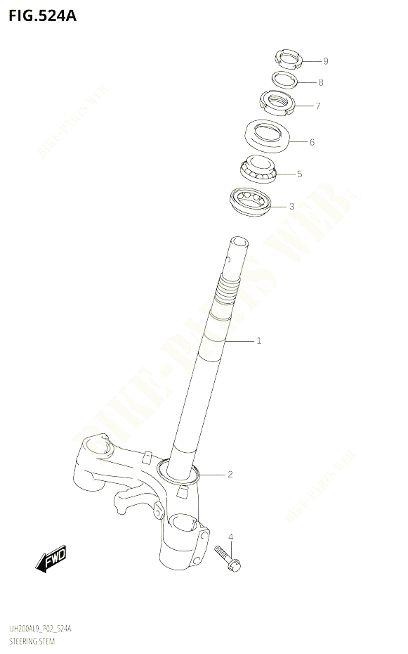 COLONNE DE DIRECTION POUR SUZUKI BURGMAN 200 2019 POUR BURGMAN 200 UH200A L9 