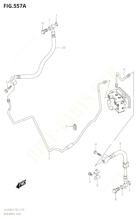 DURITE DE FREIN ARRIERE POUR SUZUKI BURGMAN 200 2019 POUR BURGMAN 200 UH200A L9 