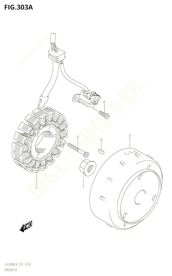 ALLUMAGE ROTOR STATOR POUR SUZUKI BURGMAN 200 2019 POUR BURGMAN 200 UH200A L9 