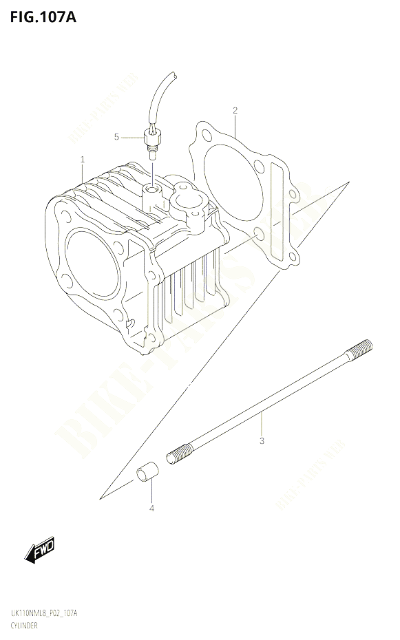 CYLINDRE POUR SUZUKI ADDRESS 110 2018 POUR ADDRESS 110 UK110NM L8 