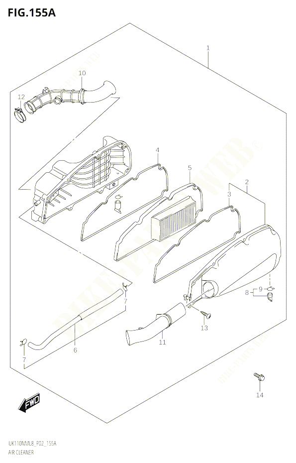 FILTRE A AIR POUR SUZUKI ADDRESS 110 2018 POUR ADDRESS 110 UK110NM L8 