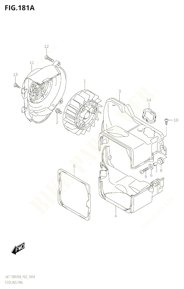 VENTILATEUR POUR SUZUKI ADDRESS 110 2018 POUR ADDRESS 110 UK110NM L8 