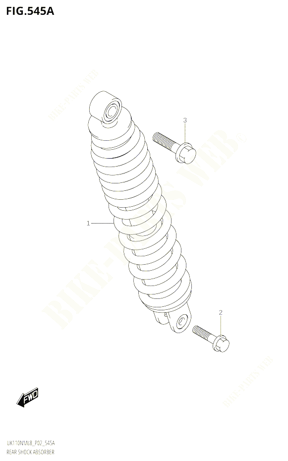 AMORTISSEUR ARRIERE POUR SUZUKI ADDRESS 110 2018 POUR ADDRESS 110 UK110NM L8 